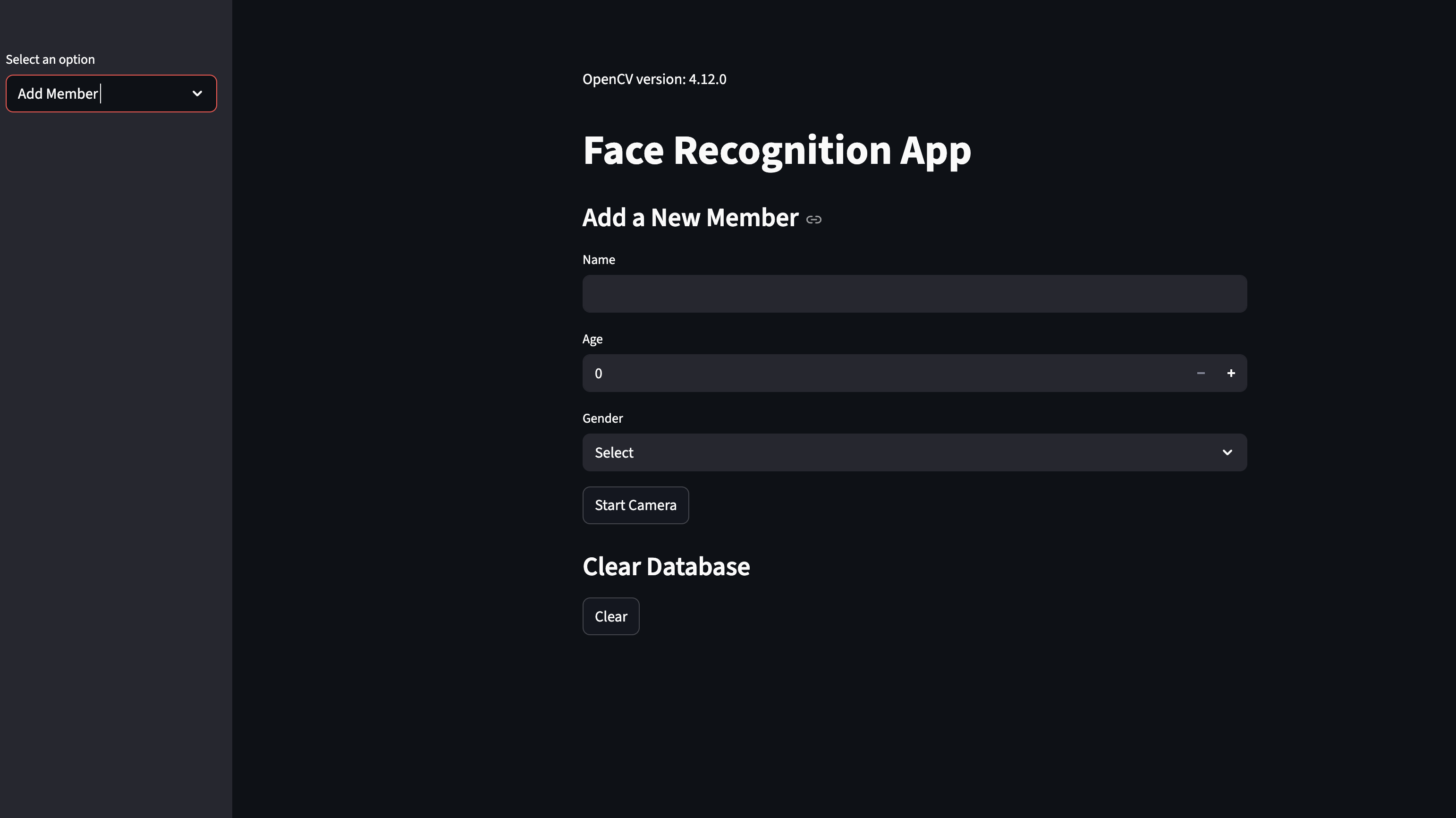 Face Recognition App